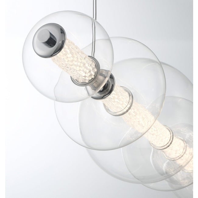 Echelon Linear Chandelier - ChromeClear56”Blushlighting