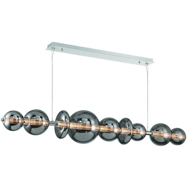 Echelon Linear Chandelier - ChromeSmoke73.5”Blushlighting