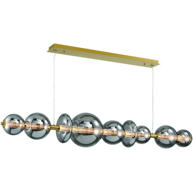 Echelon Linear Chandelier - GoldSmoke73.5”Blushlighting