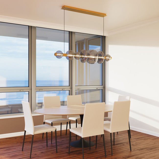 Echelon Linear Chandelier - ChromeClear56”Blushlighting