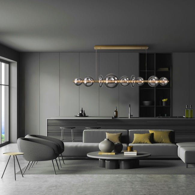 Echelon Linear Chandelier - ChromeClear56”Blushlighting