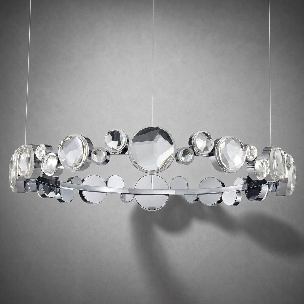Eclipse Round Crystal Modern Chandelier
