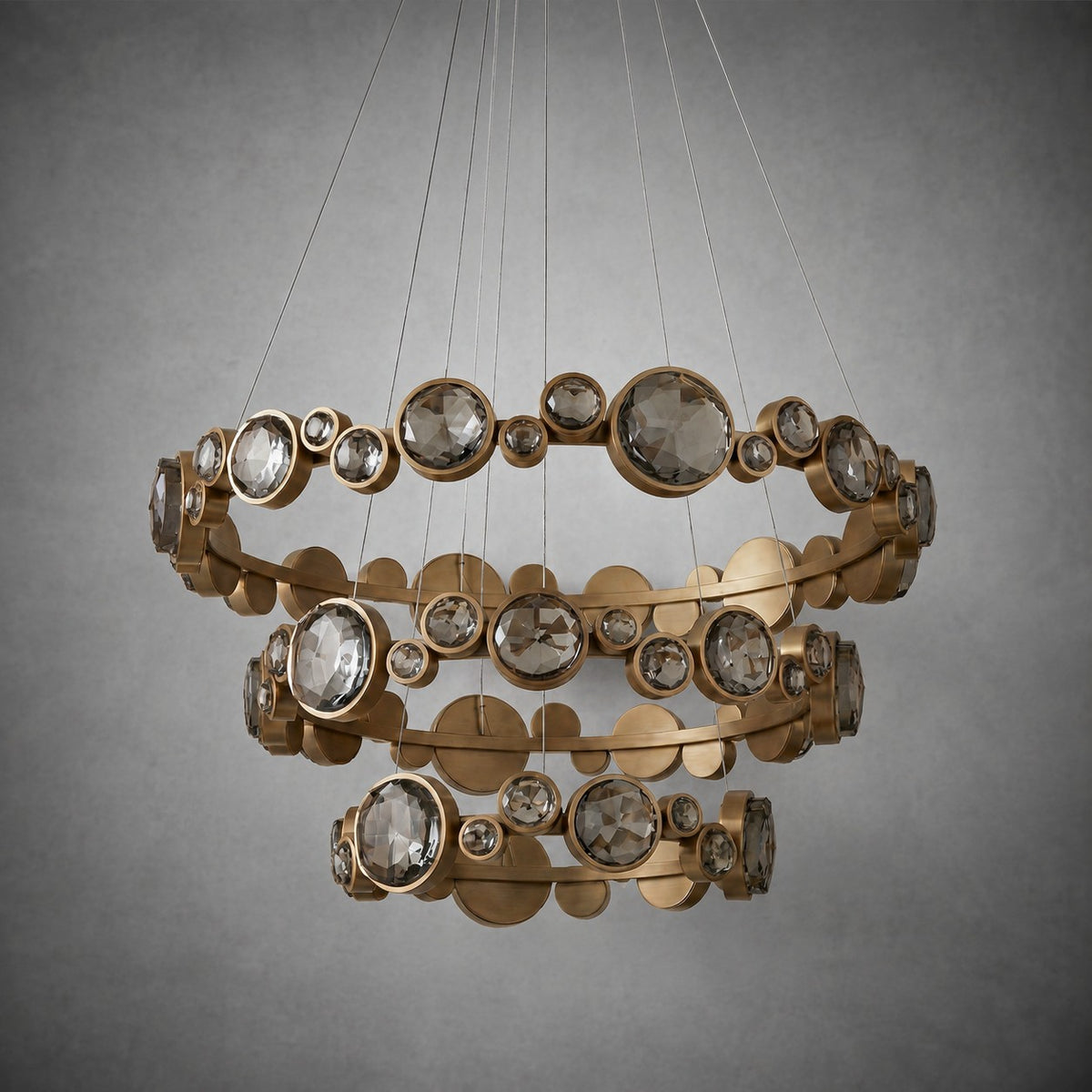 Eclipse Round Crystal Modern Chandelier