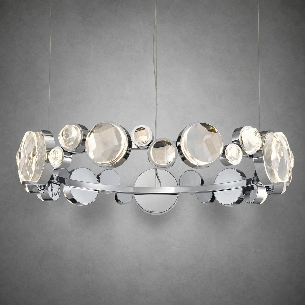 Eclipse Round Crystal Modern Chandelier