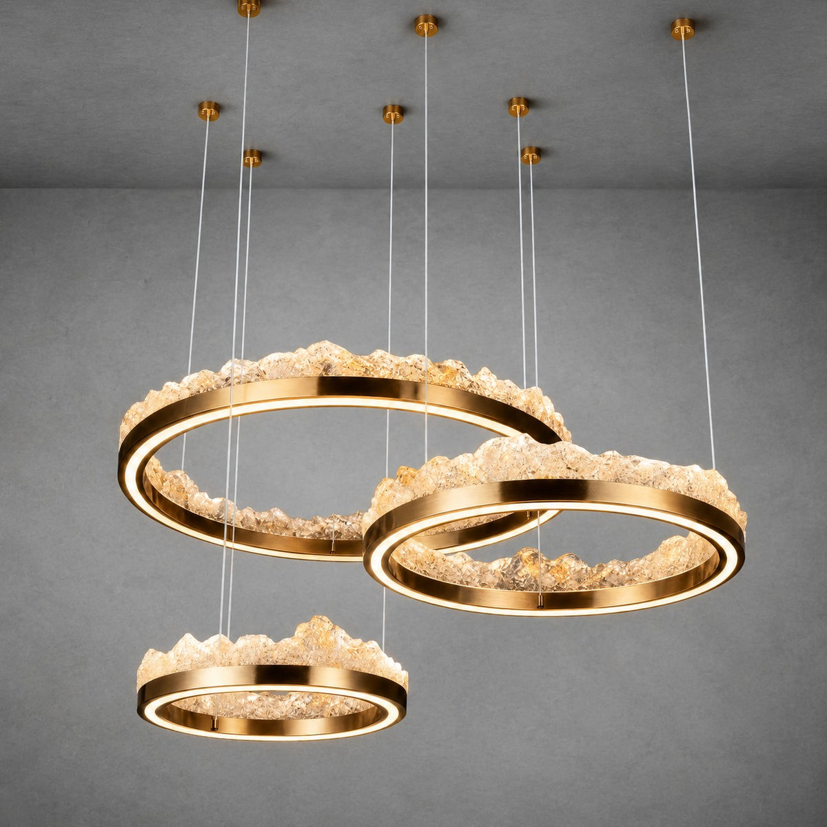 Vast Realm Modern Multi-Tier Cluster Chandelier