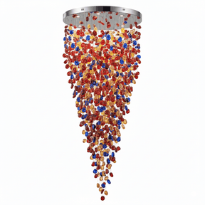 Crystal Stone Crystal Spiral Chandelier
