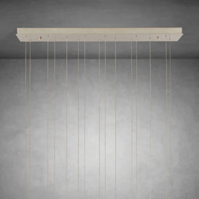 Edda Linear Teardrop Mercury Glass Chandelier – 48" & 54" Options