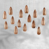 Edda Linear Teardrop Mercury Glass Chandelier – 48" & 54" Options