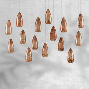 Edda Linear Teardrop Mercury Glass Chandelier – 48" & 54" Options