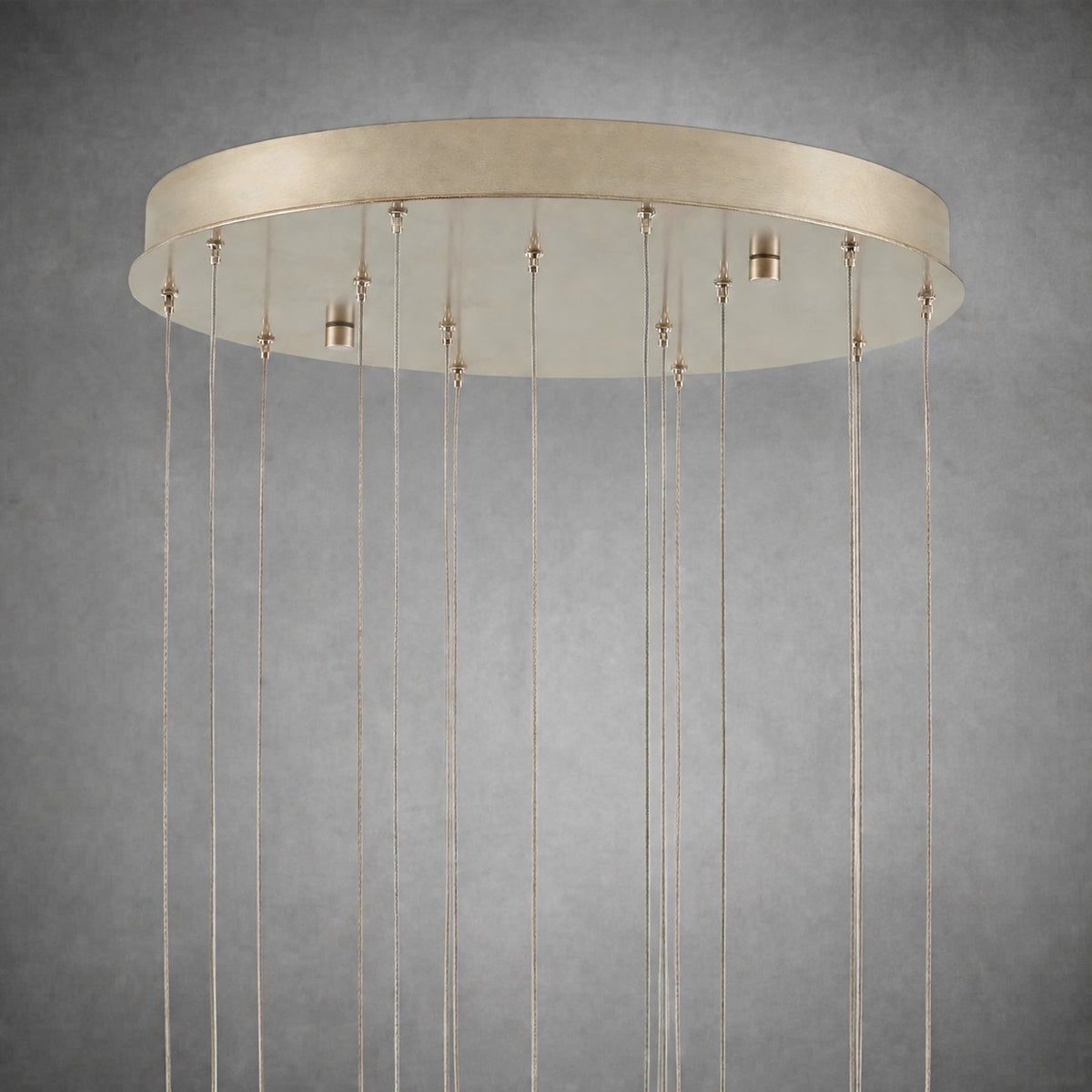 Edda Round Teardrop Mercury Glass Chandelier – 23” & 35” Options