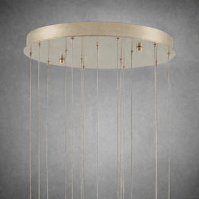 Edda Round Teardrop Mercury Glass Chandelier – 23” & 35” Options
