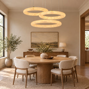 Anello Modern Alabaster Ring Chandelier