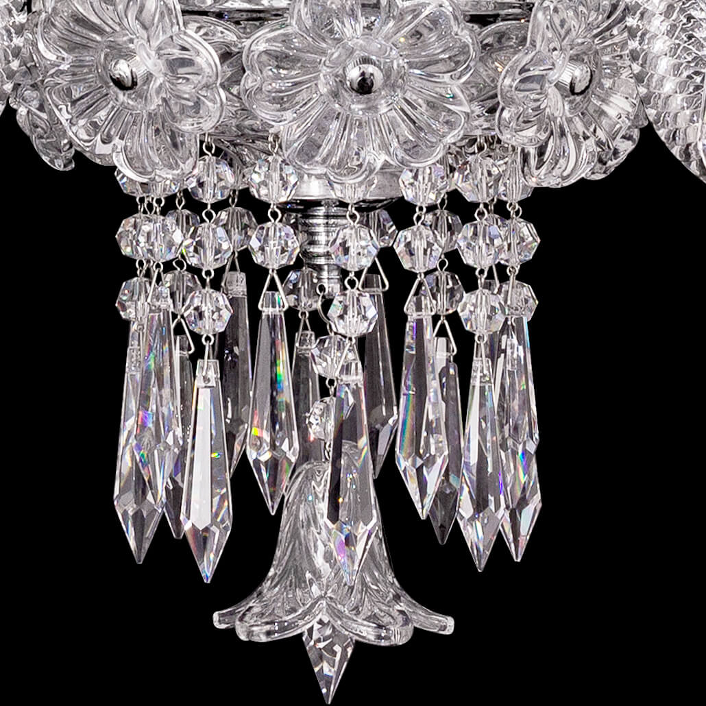 Elegance Candle Bacara Crystal Wall Sconce With Bell