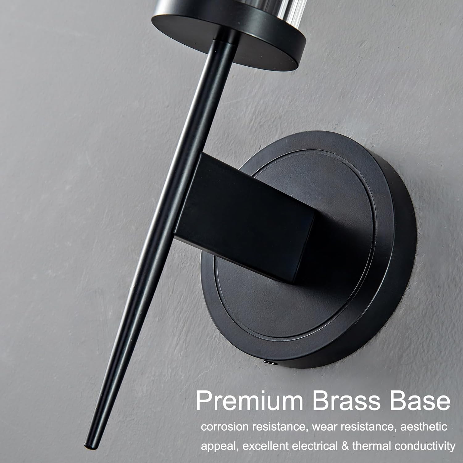 Elegant Black Water Ripple Wall Sconce Set – 2 Pack