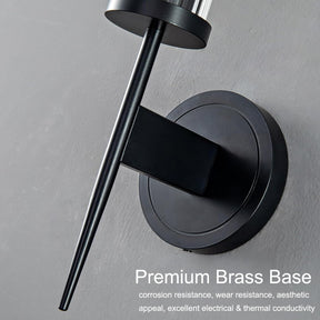 Elegant Black Water Ripple Wall Sconce Set – 2 Pack