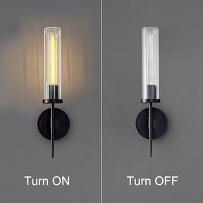 Elegant Black Water Ripple Wall Sconce Set – 2 Pack