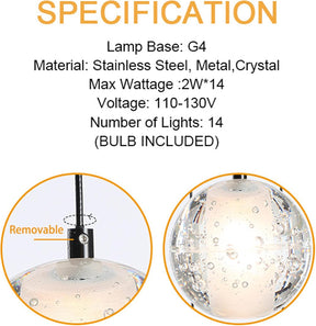 Elegant Gold Crystal 14-Light Adjustable Staircase Chandelier for Modern Homes