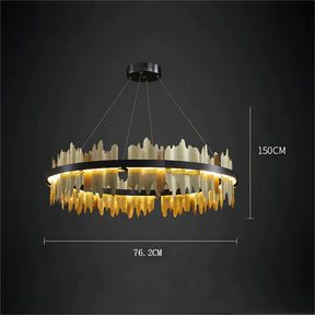 Elvira Modern Sculpture Round Chandelier