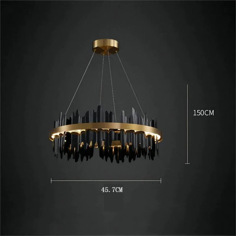Elvira Modern Sculpture Round Chandelier