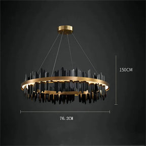 Elvira Modern Sculpture Round Chandelier