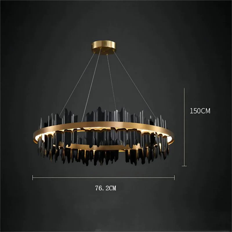 Elvira Modern Sculpture Round Chandelier