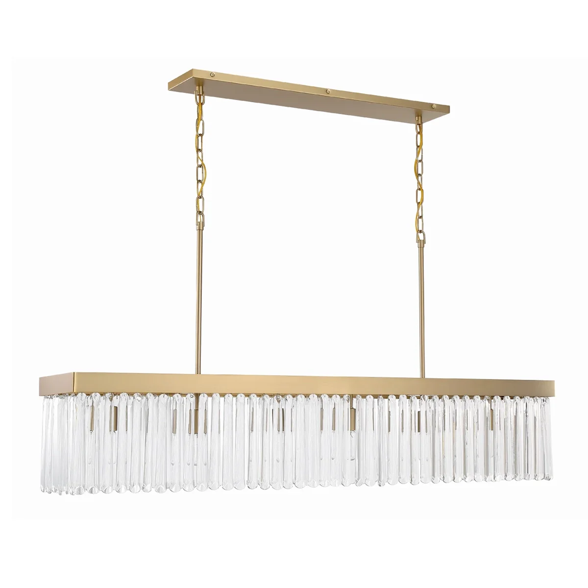 Emilie Crystal Waterfall Rectangle Chandelier