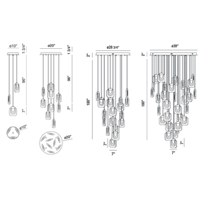 Solara Glass Chandelier