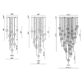Velveton Seeded Glass Chandelier