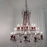 European-style Luxury Colorful Candle Crystal Oversized Chandelier Art Branch Designer Foyer/Staircase Light Fixture
