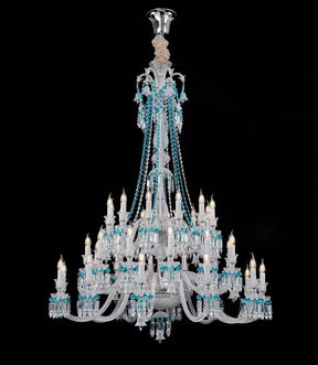 European-style Luxury Colorful Candle Crystal Oversized Chandelier Art Branch Designer Foyer/Staircase Light Fixture