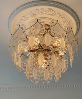 gold brass white chandelier lovely girls room bedroom light fixture dining room light vintage cafe ceiling light