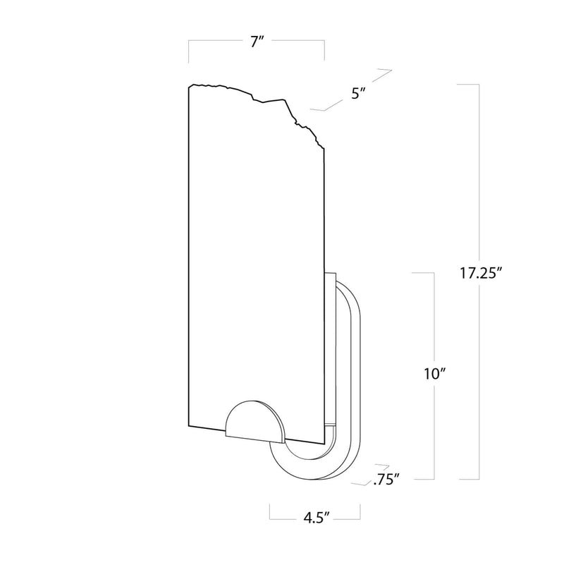 Evelyn Modern irregular Alabaster Wall Sconce
