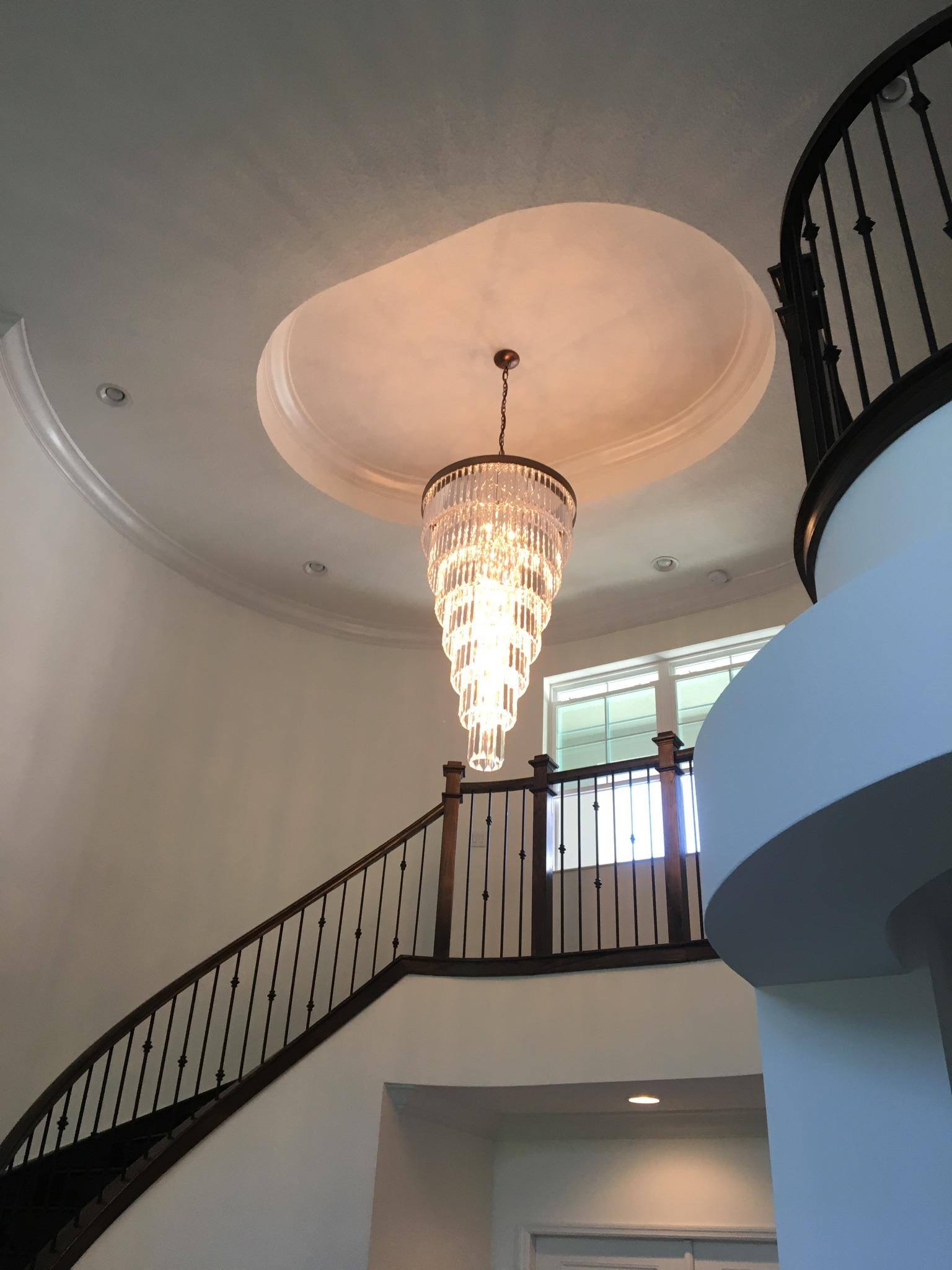 Extra Large 7-Tier Luxury Crystal Chandelier in Black/Coffee/Gold/Chrome Finish Color