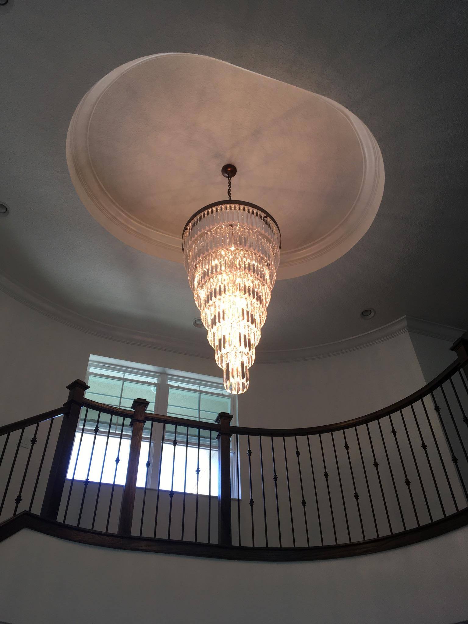 Extra Large 7-Tier Luxury Crystal Chandelier in Black/Coffee/Gold/Chrome Finish Color