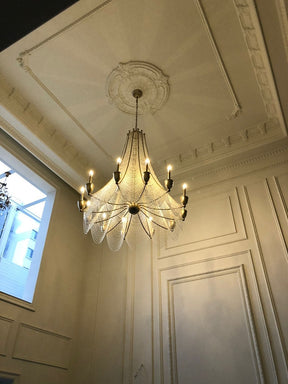 Extra Large European Crystal Beaded Chandelier Candle Light for Stairs / Duplex / Villa