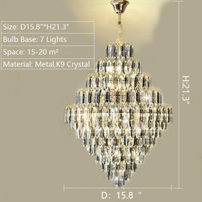Extra Large Foyer Decorative Crystal Lighting Fixture Living Room Crystal Chandelier For Entryway Staircase