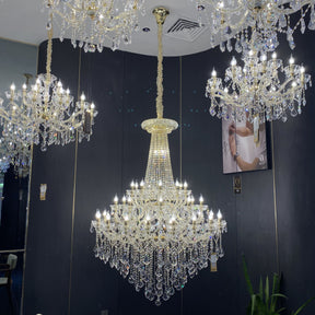 Extra Large French Candle Crystal Chandelier Ceiling Art Branch Foyer/Staircase Light Fixture