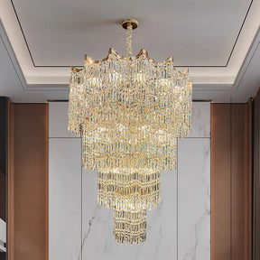Extra Large Luxury Multi-tiered Crystal Chandelier for Foyer/Staircase