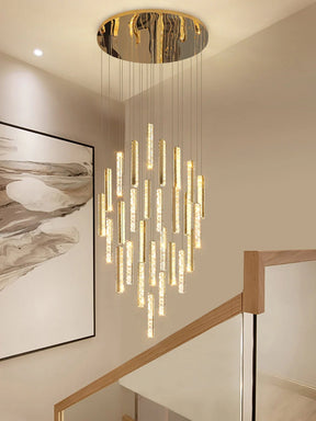 Extra Large Modern Spiral Crystal Ceiling Light Decoration for Staircase/ High Ceiling Living Room/ Hotel Lobby/ Hallway
