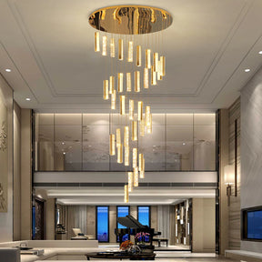 Extra Large Modern Spiral Crystal Ceiling Light Decoration for Staircase/ High Ceiling Living Room/ Hotel Lobby/ Hallway