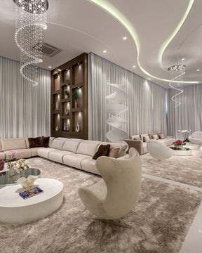 Extra Large Modern Spiral Raindrop Crystal Chandelier For Entryway