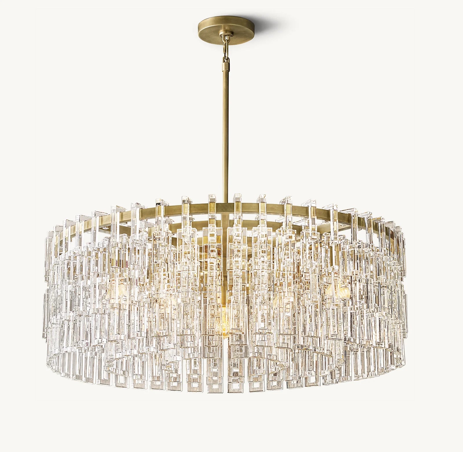 Extra Large Multi-layer Round/ Rectangle Crystal Ceiling Chandelier for Living/ Dining Room