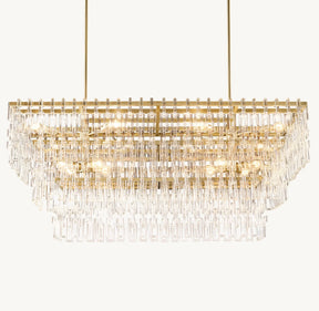 Extra Large Multi-layer Round/ Rectangle Crystal Ceiling Chandelier for Living/ Dining Room
