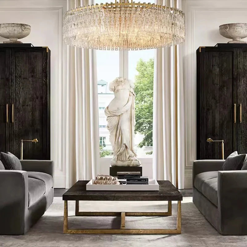 Extra Large Multi-layer Round Crystal Ceiling Chandelier for Living Room, shining luxury ,amazing delicate, k9 crystal, gold, chrome