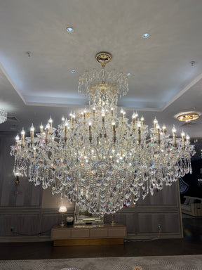 Extra Large Multi-layers Luxury Candle Branch Crystal Chandelier for Living Room/Foyer/Stairs