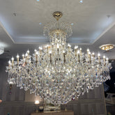 Extra Large Multi-layers Luxury Candle Branch Crystal Chandelier for Living Room/Foyer/Stairs