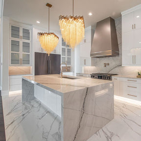 Extra Large Multi-tier Aluminum Tassel Chain Art Chandelier for Villa/Stairs/Foyer/Living Room