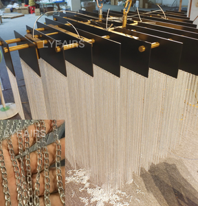 Extra Large Multi-tier Aluminum Tassel Chain Art Chandelier for Villa/Stairs/Foyer/Living Room