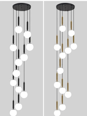 Extra Large Nordic Minimalist Long Pendant Light for Spiral Staircase/High-ceiling Room