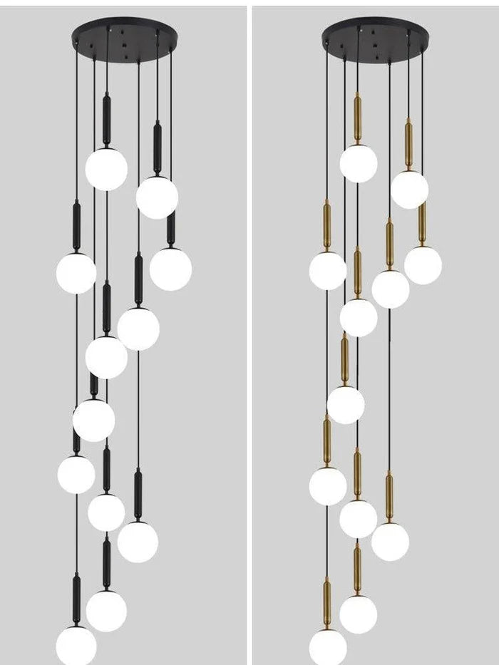 Extra Large Nordic Minimalist Long Pendant Light for Spiral Staircase/High-ceiling Room